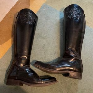 Horse jumping riding boots